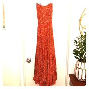 urban outfitters red floral dress